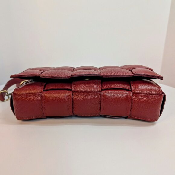 Violeta Castellani Milano Red Woven Leather Shoulder Bag - Picture 6 of 14